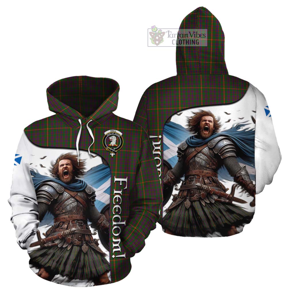 Tartan Vibes Clothing Hall Crest Tartan Cotton Hoodie Inspired by the Freedom of Scottish Warrior