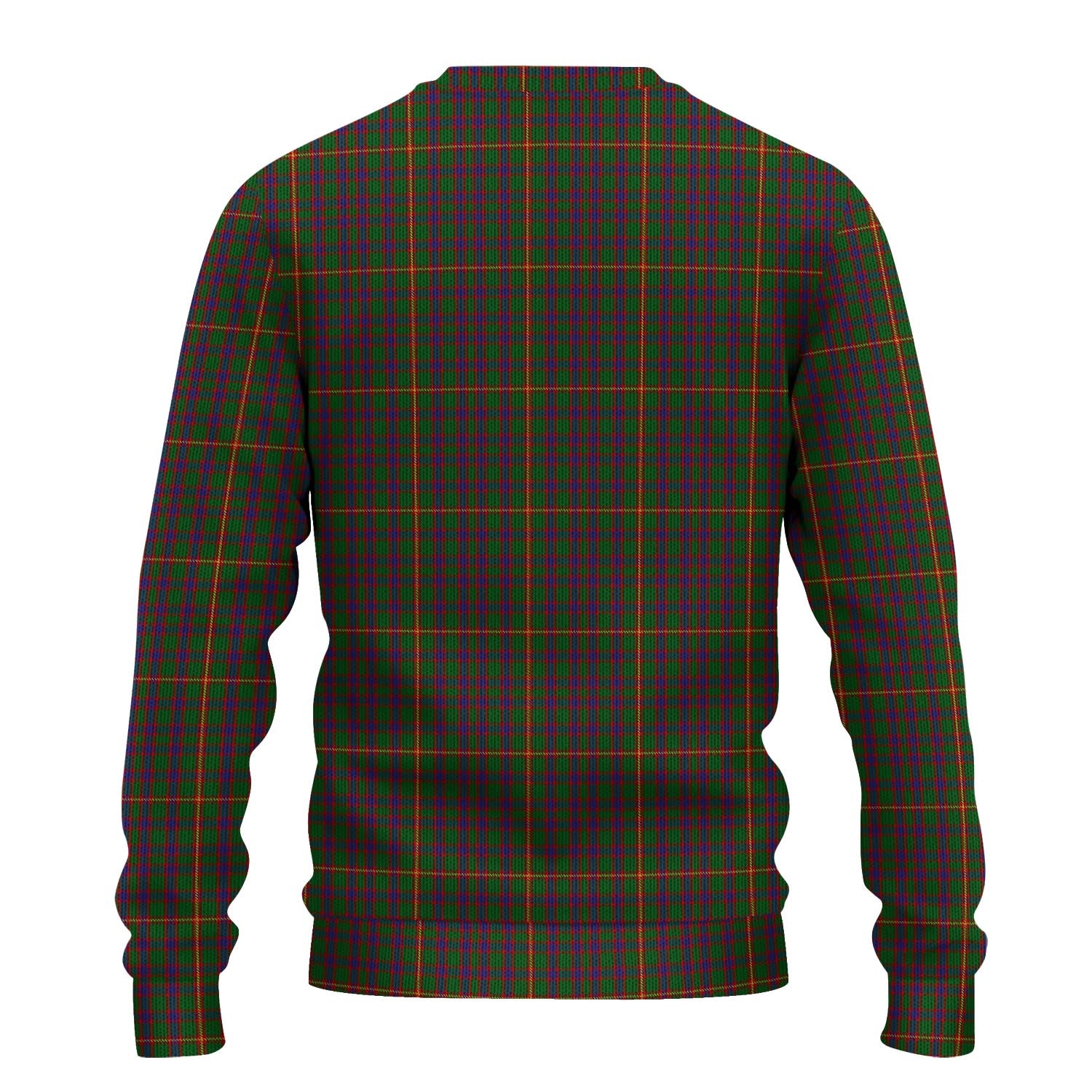 Hall Tartan Knitted Sweater with Family Crest - Tartanvibesclothing