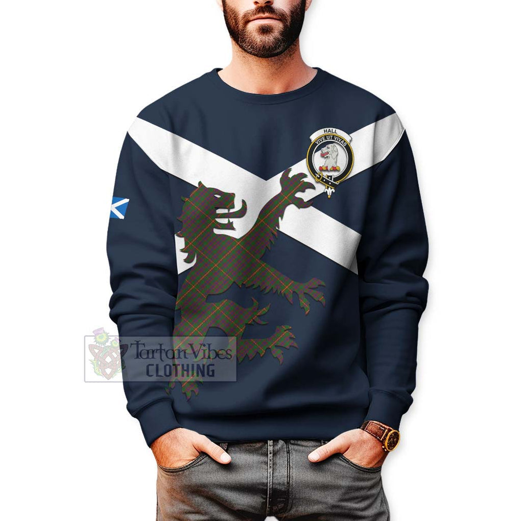 Tartan Vibes Clothing Hall Tartan Lion Rampant Sweatshirt – Proudly Display Your Heritage with Alba Gu Brath and Clan Name