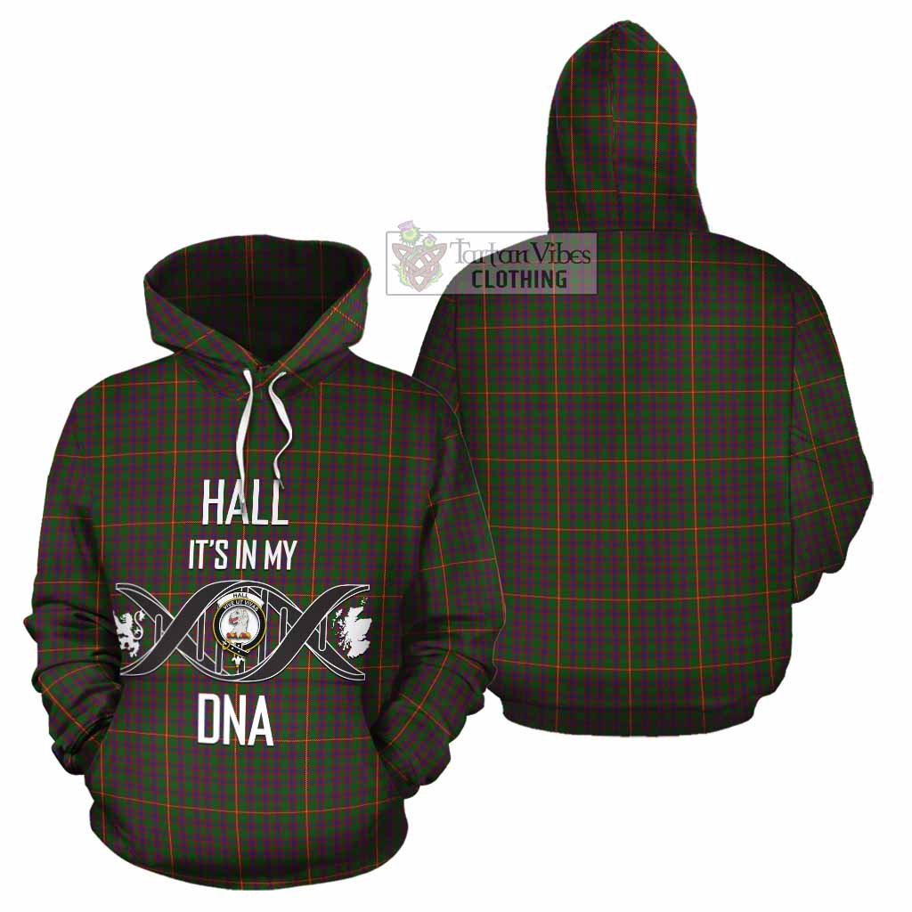 Tartan Vibes Clothing Hall Tartan Cotton Hoodie with Family Crest DNA In Me Style