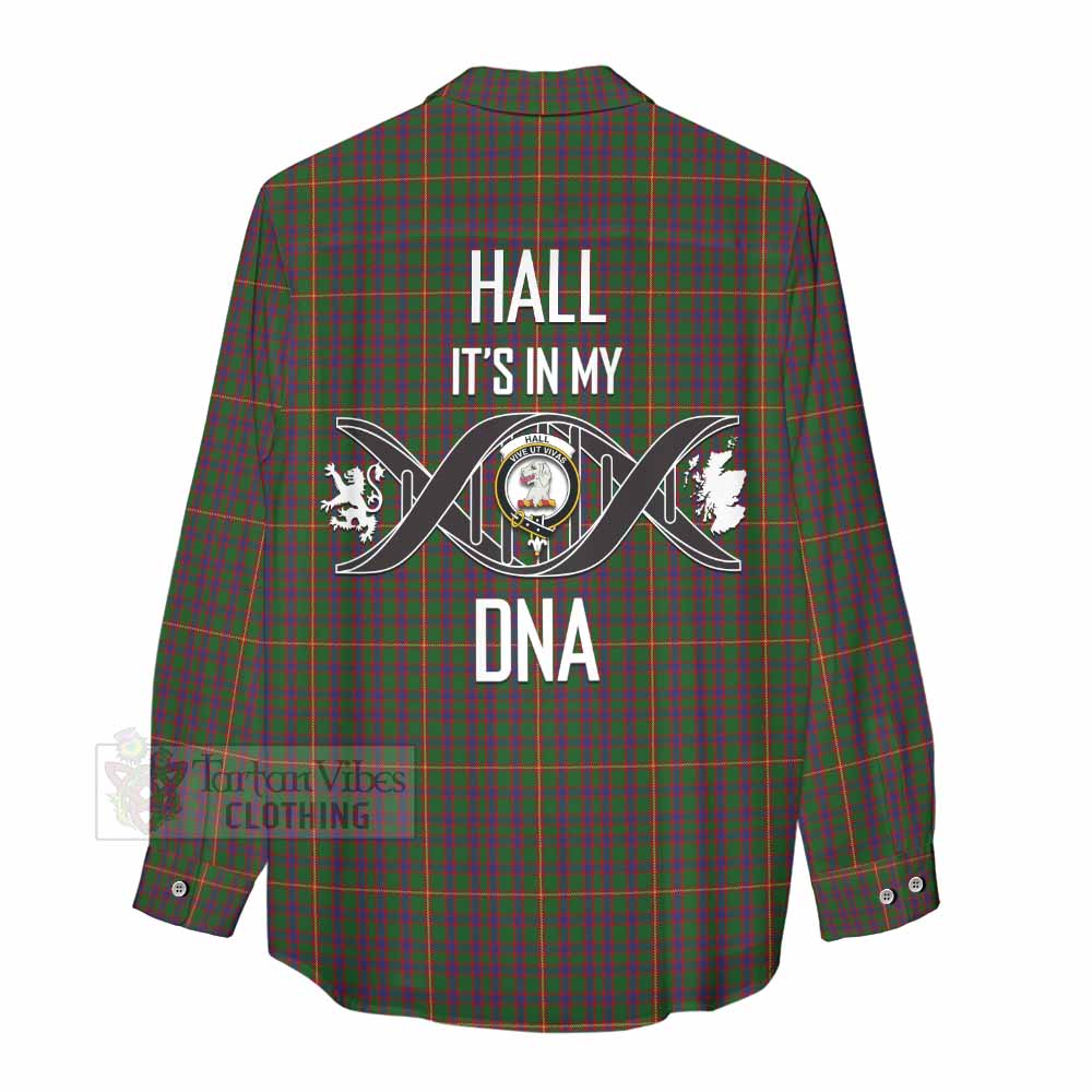 Tartan Vibes Clothing Hall Tartan Women's Casual Shirt with Family Crest DNA In Me Style