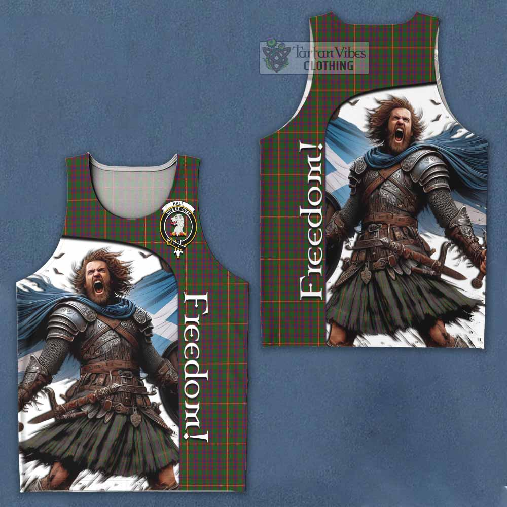 Tartan Vibes Clothing Hall Crest Tartan Men's Tank Top Inspired by the Freedom of Scottish Warrior