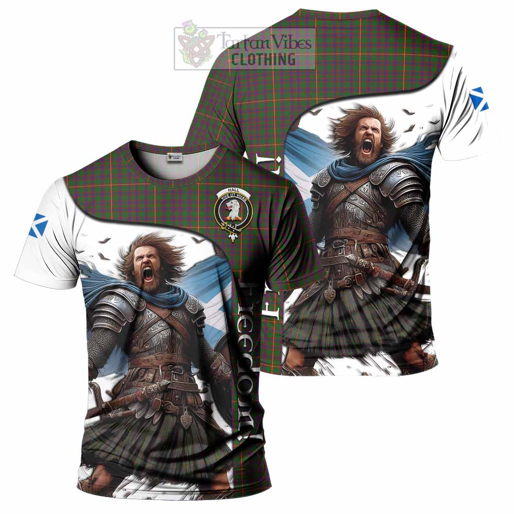 Hall Crest Tartan T-Shirt Inspired by the Freedom of Scottish Warrior