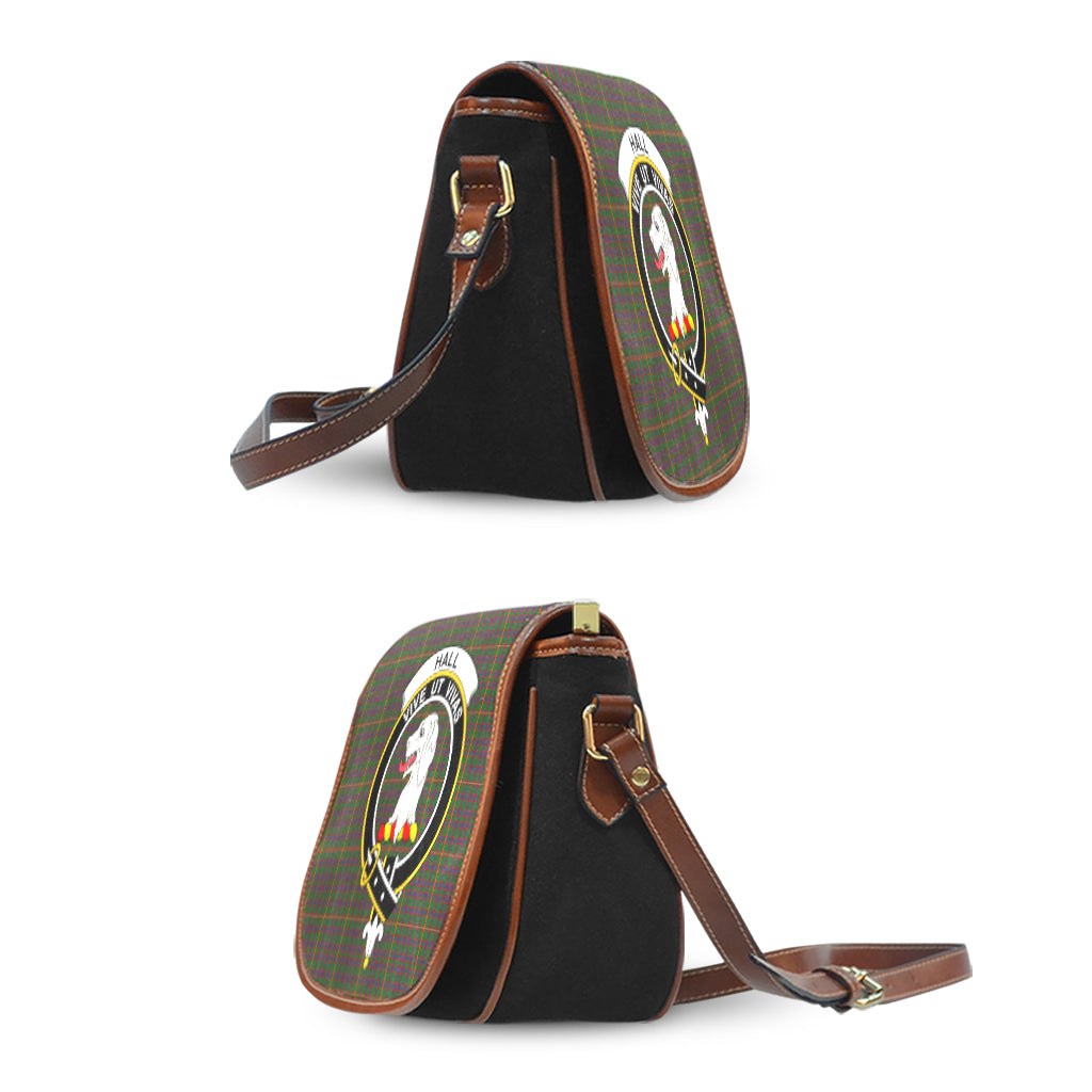 Hall Tartan Saddle Bag with Family Crest - Tartan Vibes Clothing