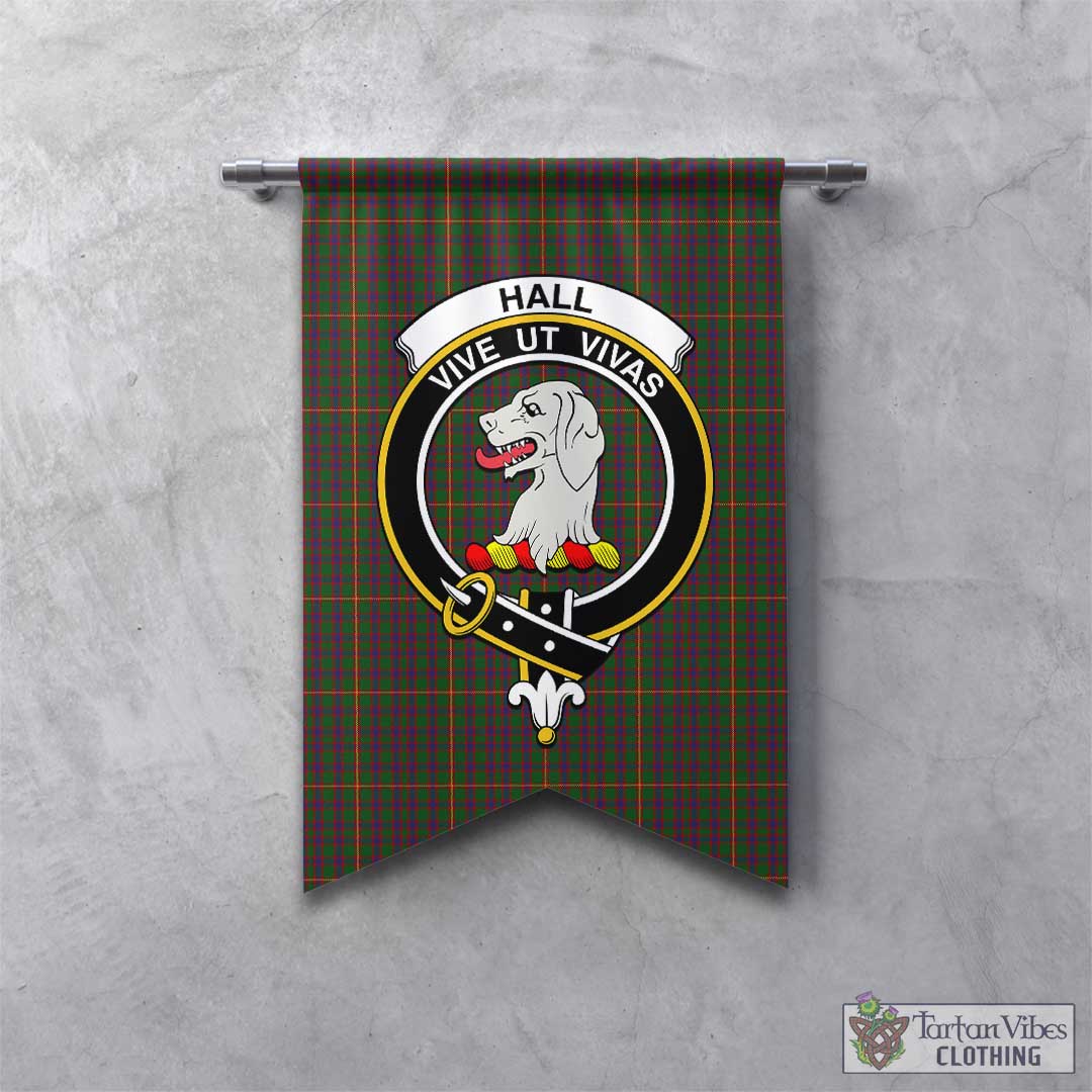 Tartan Vibes Clothing Hall Tartan Gonfalon, Tartan Banner with Family Crest