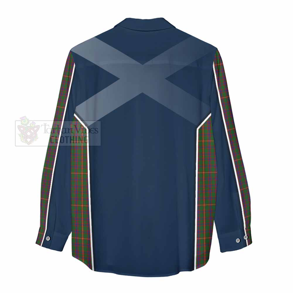 Tartan Vibes Clothing Hall Tartan Women's Casual Shirt with Family Crest and Lion Rampant Vibes Sport Style