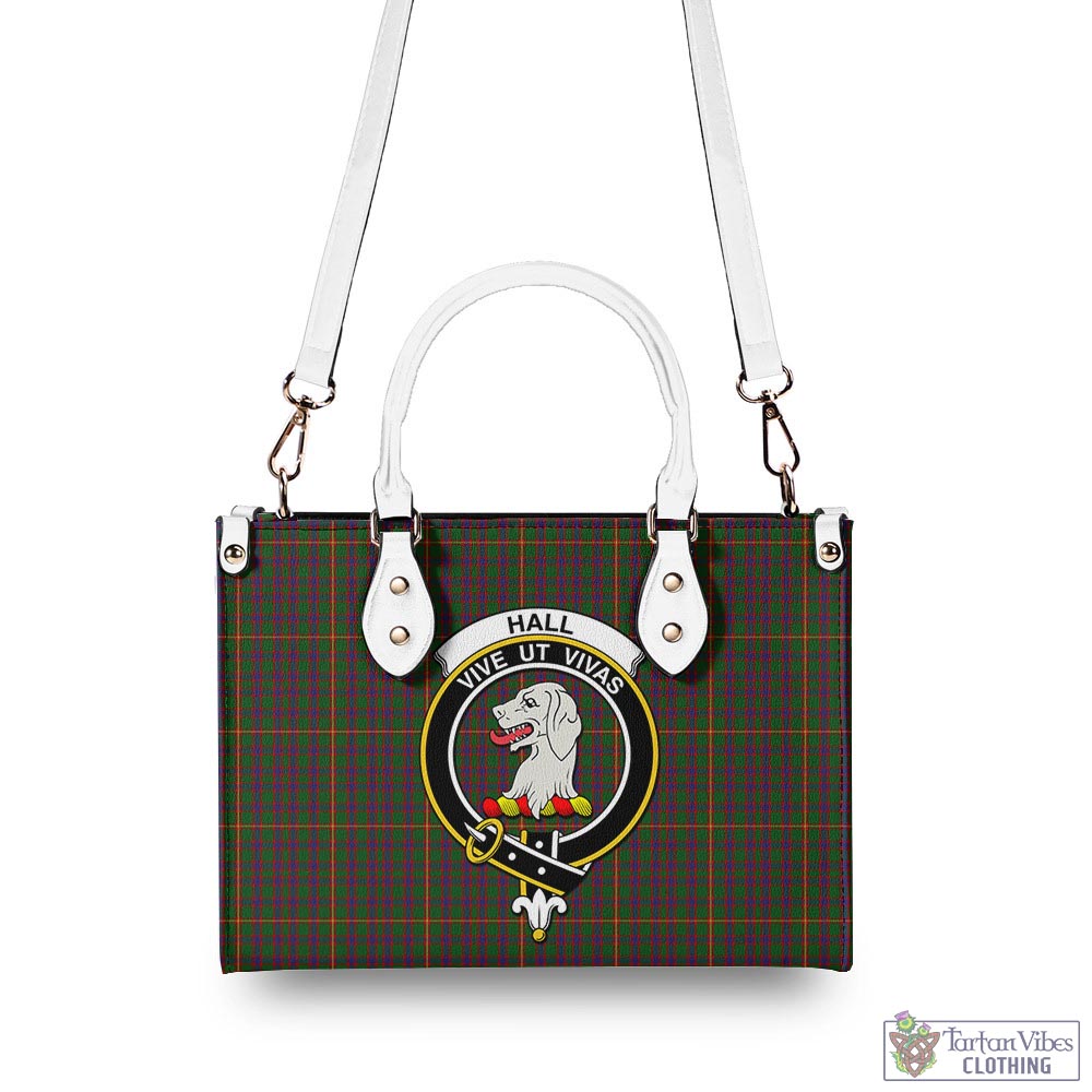 Tartan Vibes Clothing Hall Tartan Luxury Leather Handbags with Family Crest