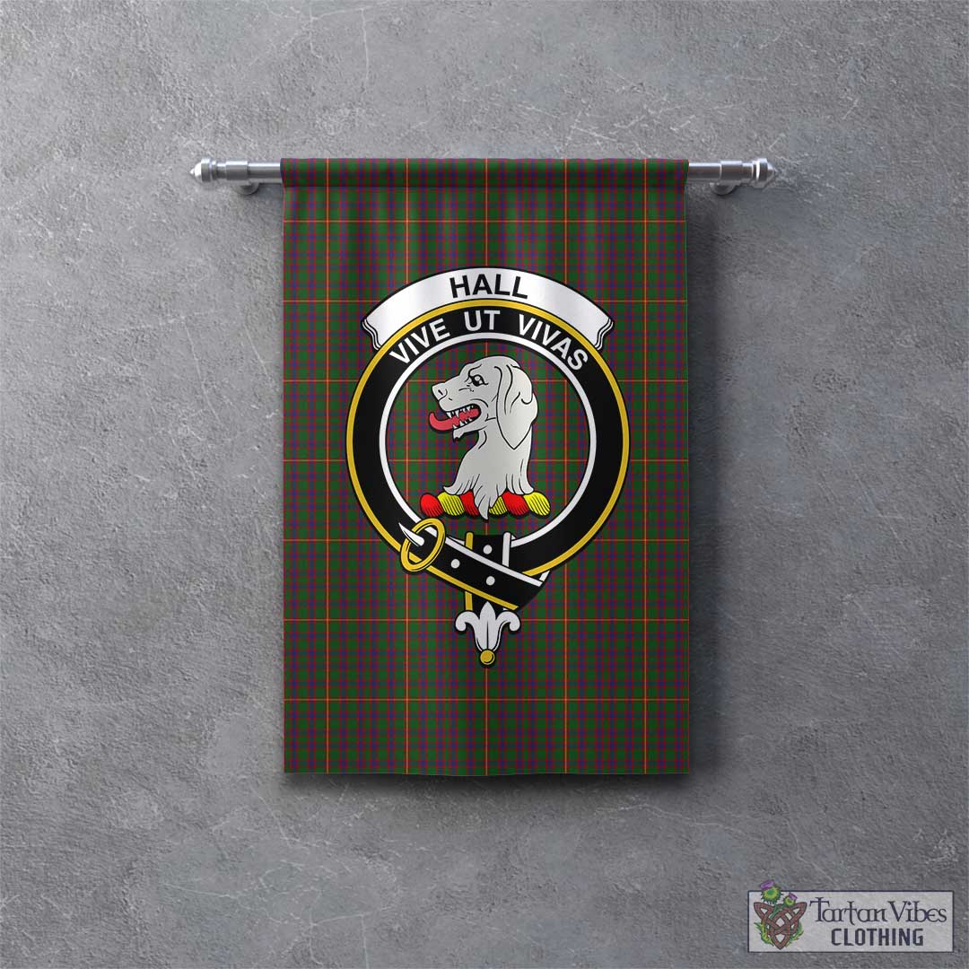 Tartan Vibes Clothing Hall Tartan Gonfalon, Tartan Banner with Family Crest