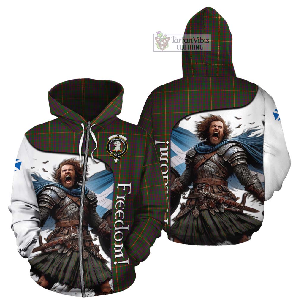 Tartan Vibes Clothing Hall Crest Tartan Cotton Hoodie Inspired by the Freedom of Scottish Warrior