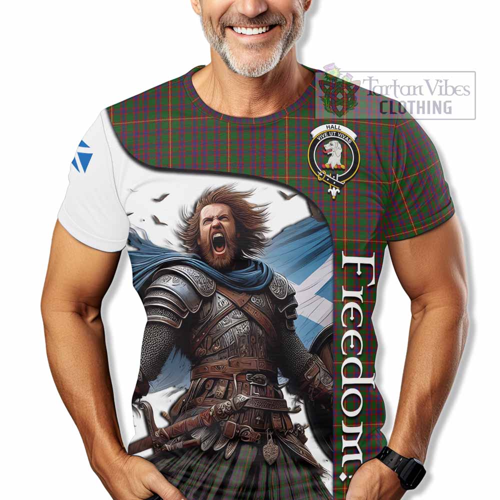 Hall Crest Tartan T-Shirt Inspired by the Freedom of Scottish Warrior