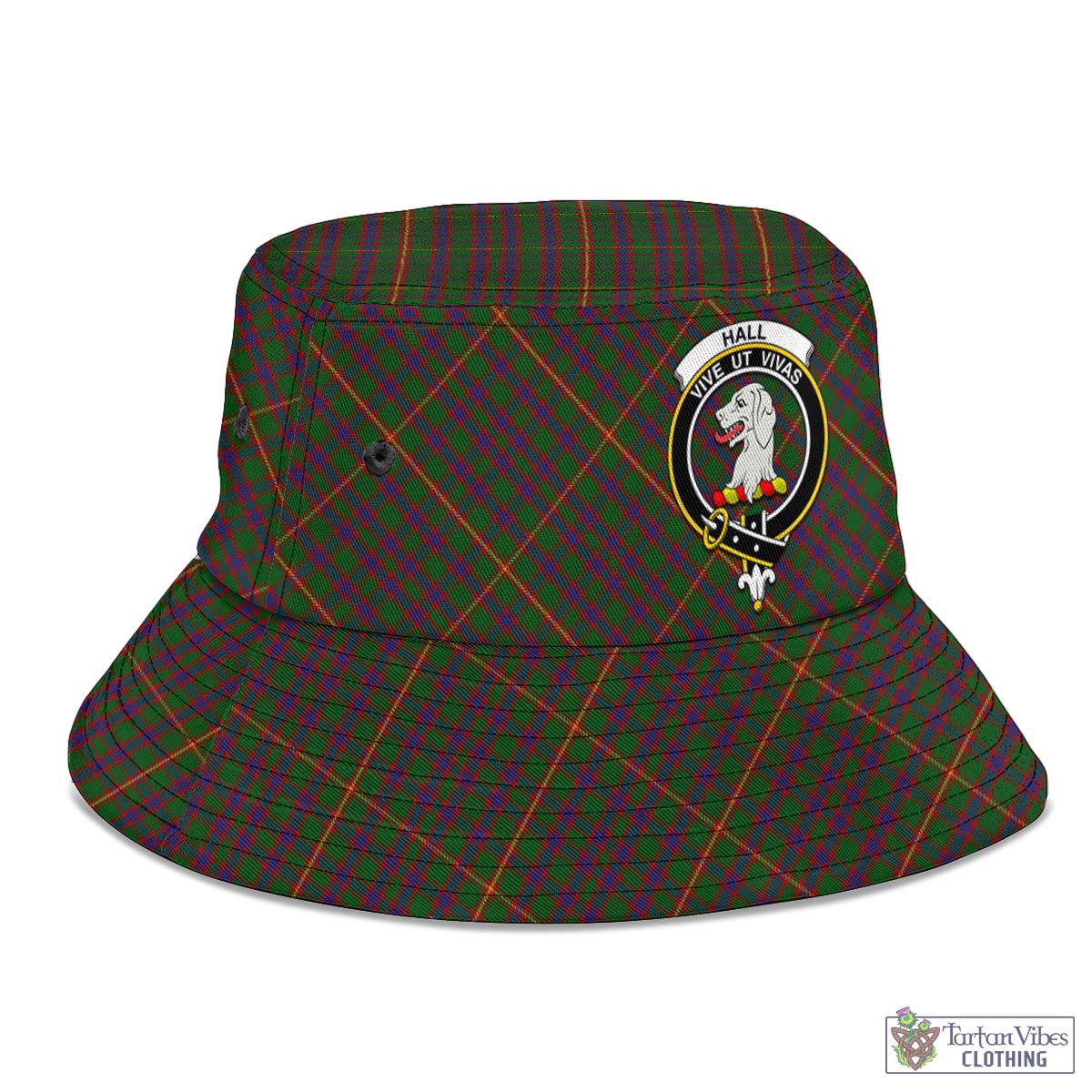 Tartan Vibes Clothing Hall Tartan Bucket Hat with Family Crest