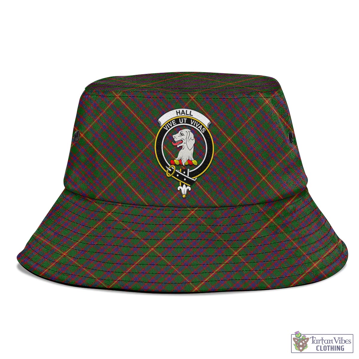 Tartan Vibes Clothing Hall Tartan Bucket Hat with Family Crest