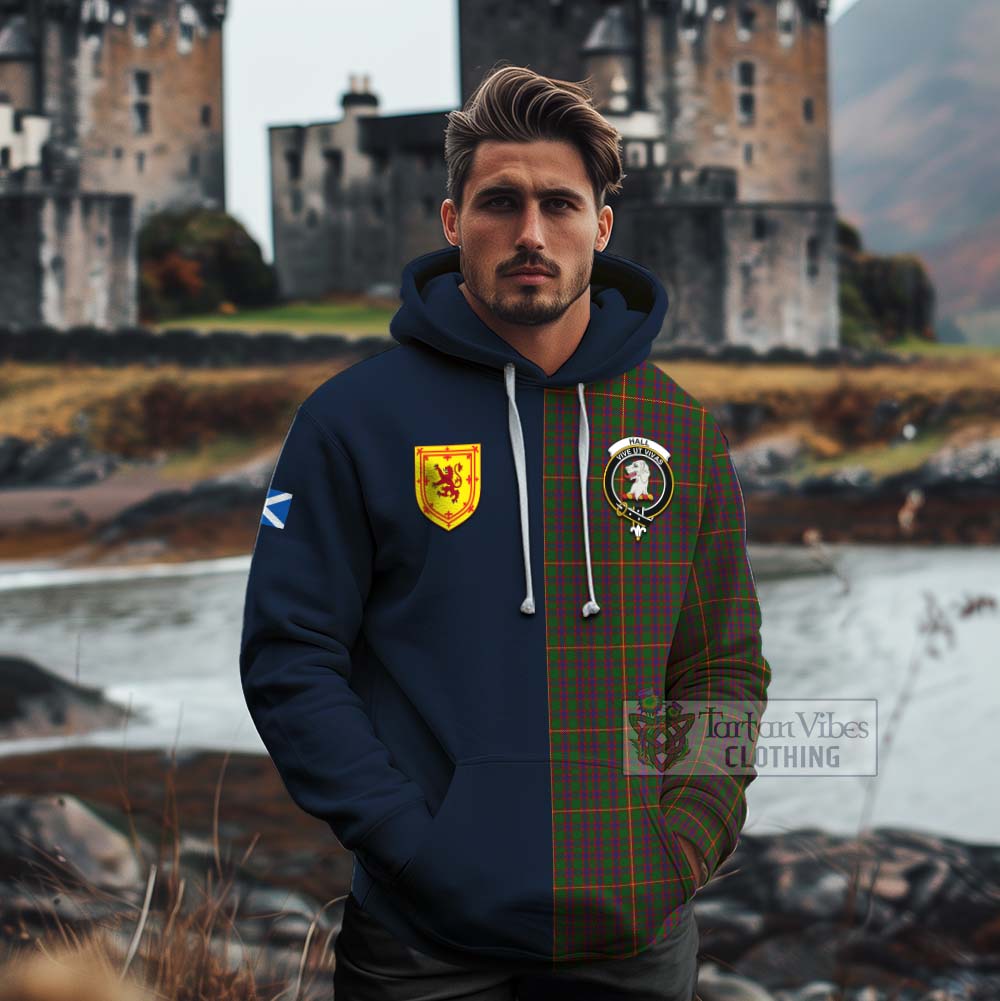 Tartan Vibes Clothing Hall Tartan Cotton Hoodie Alba with Scottish Lion Royal Arm Half Style