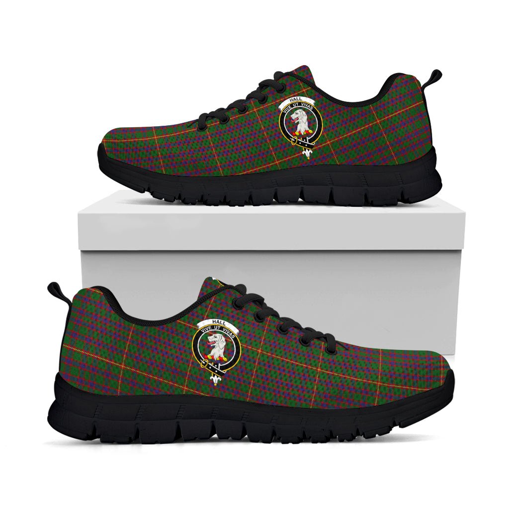 Hall Tartan Sneakers with Family Crest - Tartan Vibes Clothing