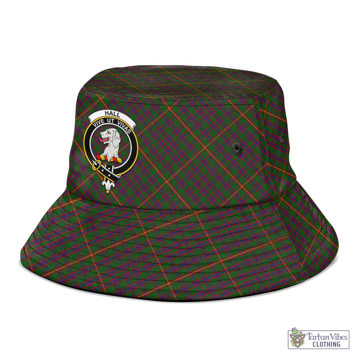 Tartan Vibes Clothing Hall Tartan Bucket Hat with Family Crest