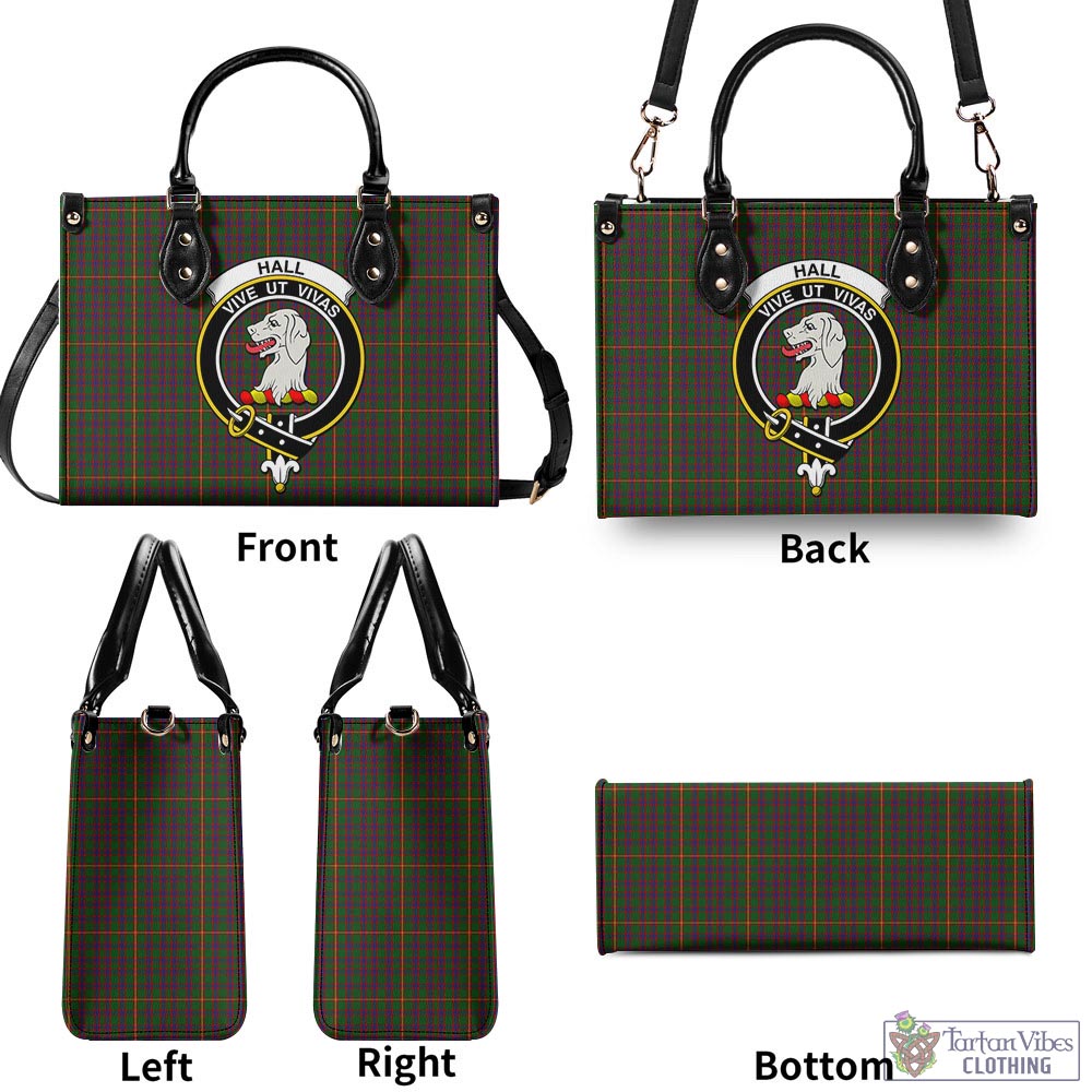 Tartan Vibes Clothing Hall Tartan Luxury Leather Handbags with Family Crest