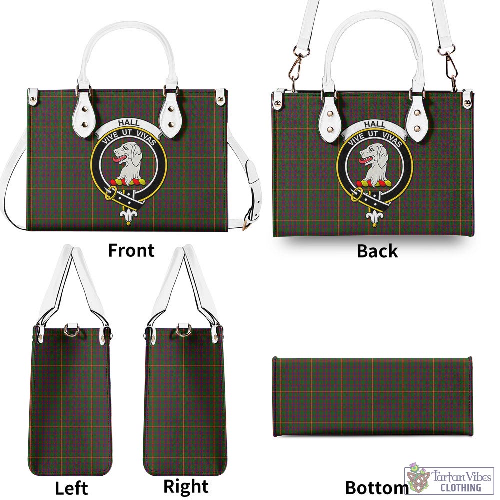 Tartan Vibes Clothing Hall Tartan Luxury Leather Handbags with Family Crest