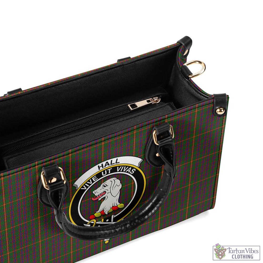 Tartan Vibes Clothing Hall Tartan Luxury Leather Handbags with Family Crest