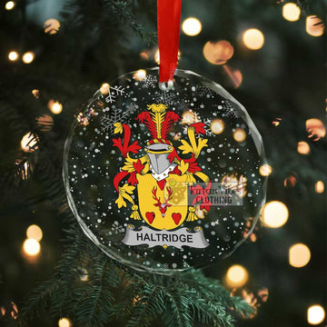 Haltridge Irish Clan Christmas Glass Ornament with Coat of Arms