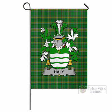 Haly Irish Clan Tartan Flag with Coat of Arms