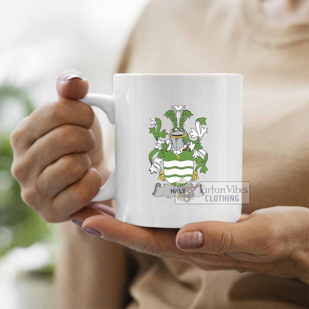 Tartan Vibes Clothing Haly Irish Clan Coat of Arms Ceramic Mug