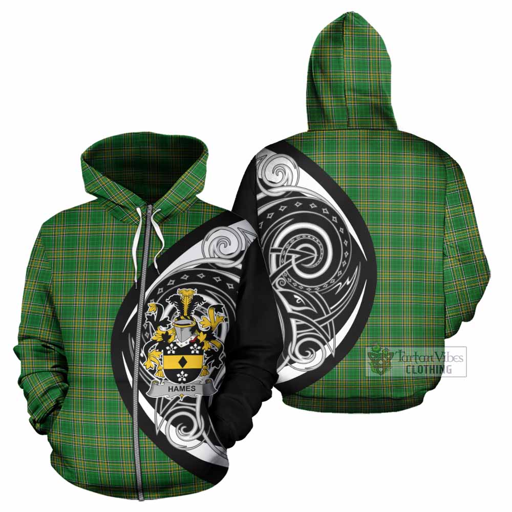 Hames Irish Clan Hoodie Celtic Circle Style Zip Hoodie - Tartan Vibes Clothing