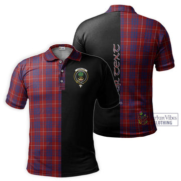 Hamilton Tartan Polo Shirt with Family Crest and Half Of Me Style