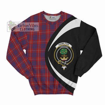 Hamilton Tartan Sweatshirt with Family Crest Circle Style