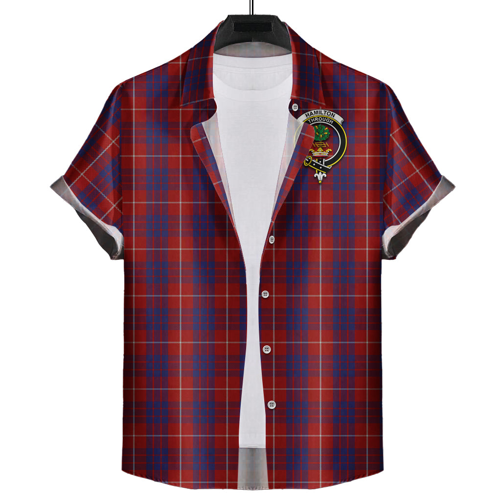 hamilton-tartan-short-sleeve-button-down-shirt-with-family-crest