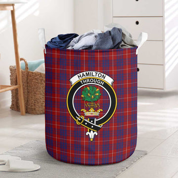 Hamilton Tartan Laundry Basket with Family Crest