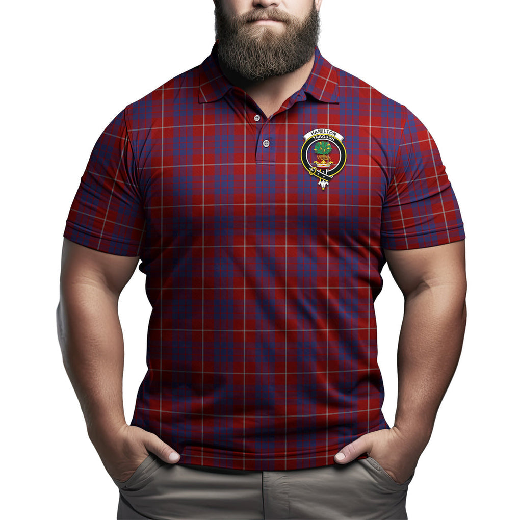 Hamilton Tartan Men's Polo Shirt with Family Crest Kid - Tartan Vibes Clothing