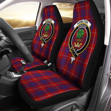 Hamilton Tartan Car Seat Cover with Family Crest