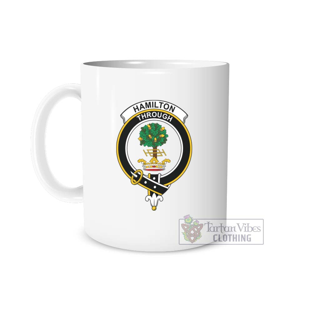 Hamilton Family Crest Ceramic Mug One Size 11oz size - 2D-tartanvibesclothing