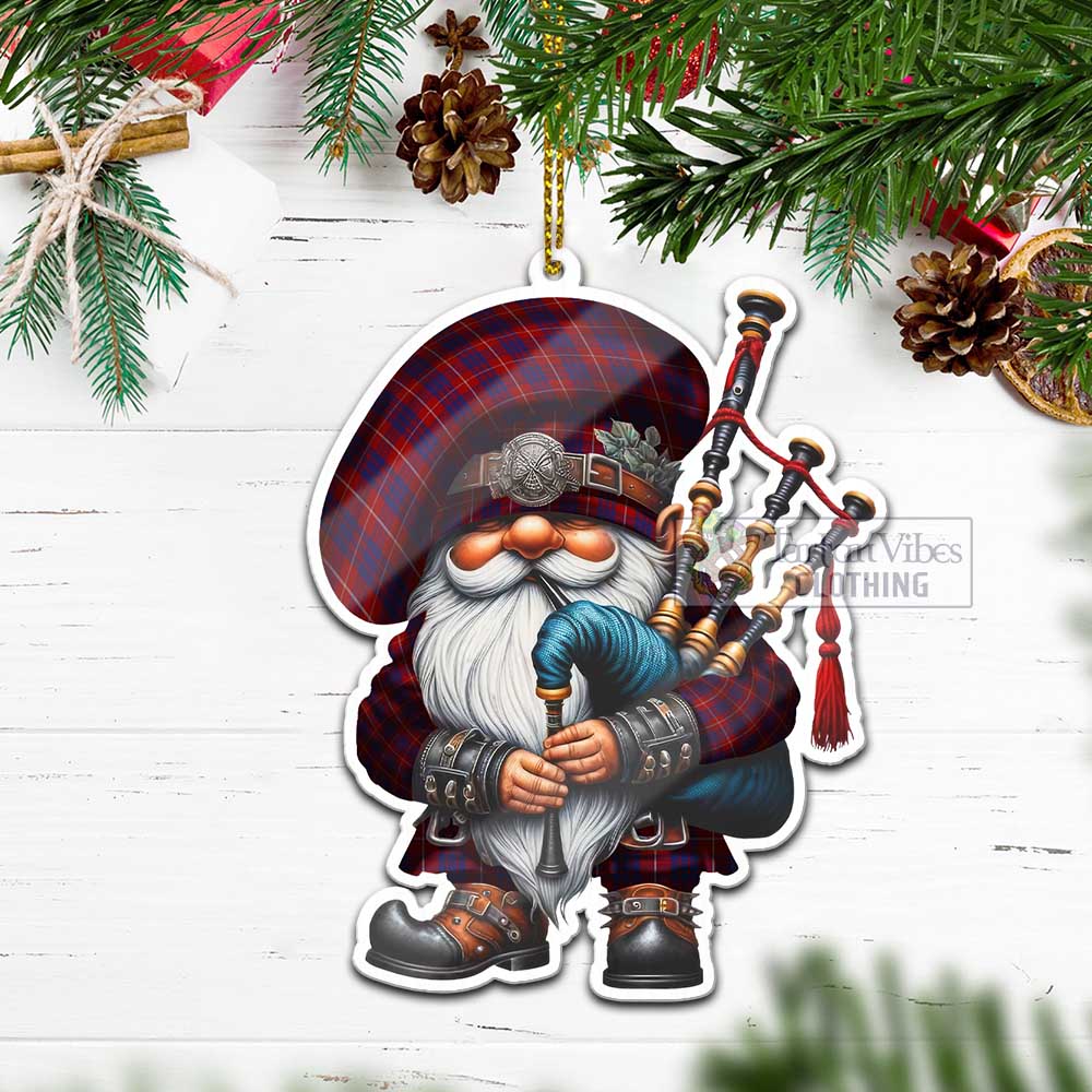 Tartan Vibes Clothing Hamilton Tartan Badpiper Gnome Christmas Ornament