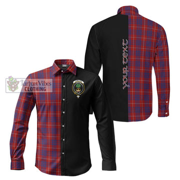 Hamilton Tartan Long Sleeve Button Shirt with Family Crest and Half Of Me Style