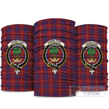 Hamilton Tartan Neck Gaiters, Tartan Bandanas, Tartan Head Band with Family Crest