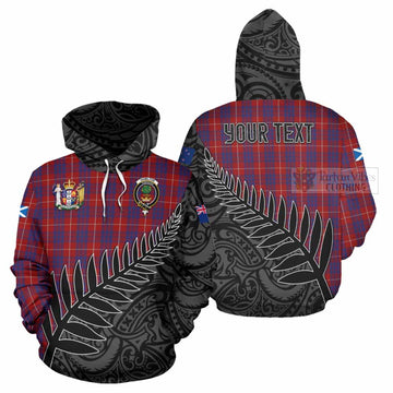 Hamilton Crest Tartan Hoodie with New Zealand Silver Fern Half Style