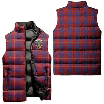 Hamilton Tartan Sleeveless Puffer Jacket with Family Crest