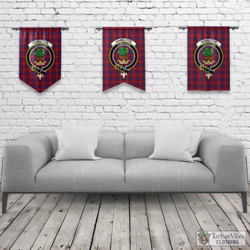 Hamilton Tartan Gonfalon, Tartan Banner with Family Crest