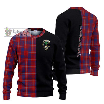 Hamilton Tartan Ugly Sweater with Family Crest and Half Of Me Style