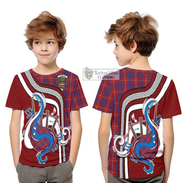 Hamilton Tartan Kid T-Shirt with Epic Bagpipe Style