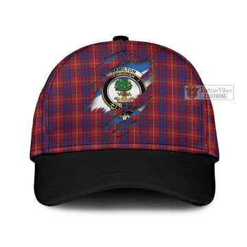 Hamilton Tartan Classic Cap with Family Crest In Me Style