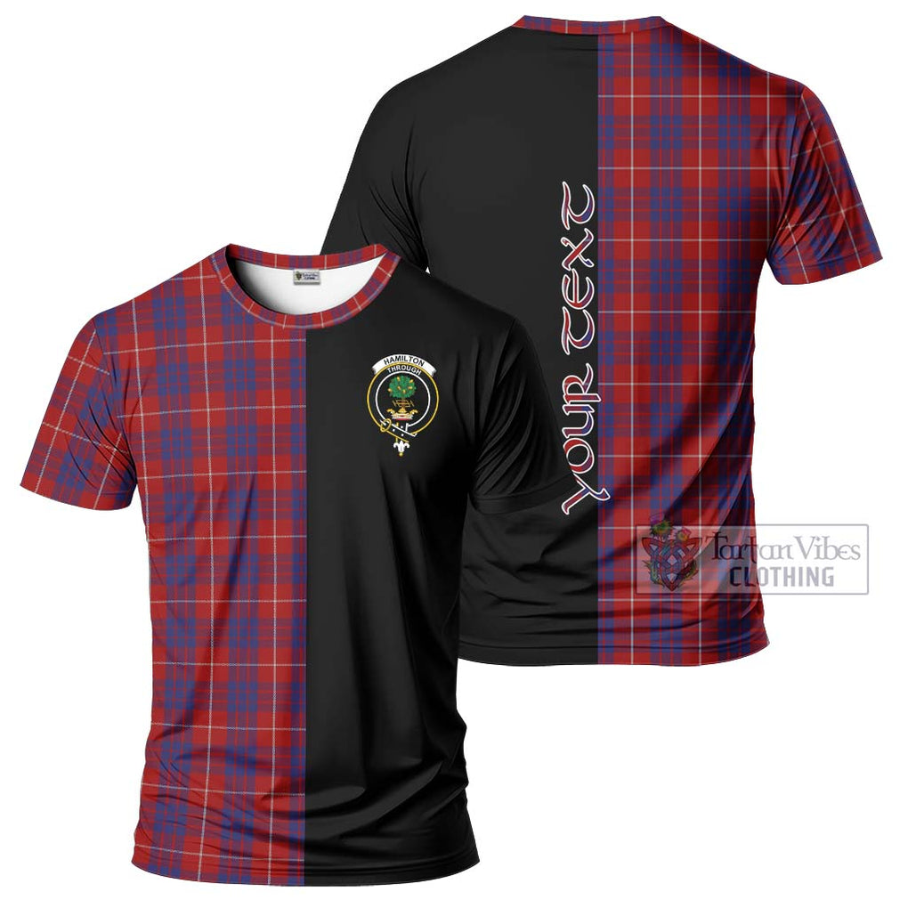 Hamilton Tartan T-Shirt with Family Crest and Half Of Me Style Kid's Shirt - Tartanvibesclothing Shop