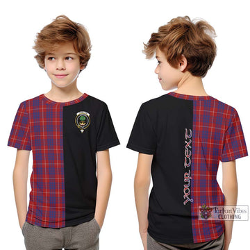 Hamilton Tartan Kid T-Shirt with Family Crest and Half Of Me Style