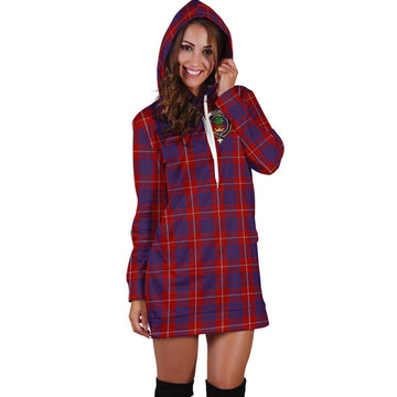 Hamilton Tartan Hoodie Dress with Family Crest