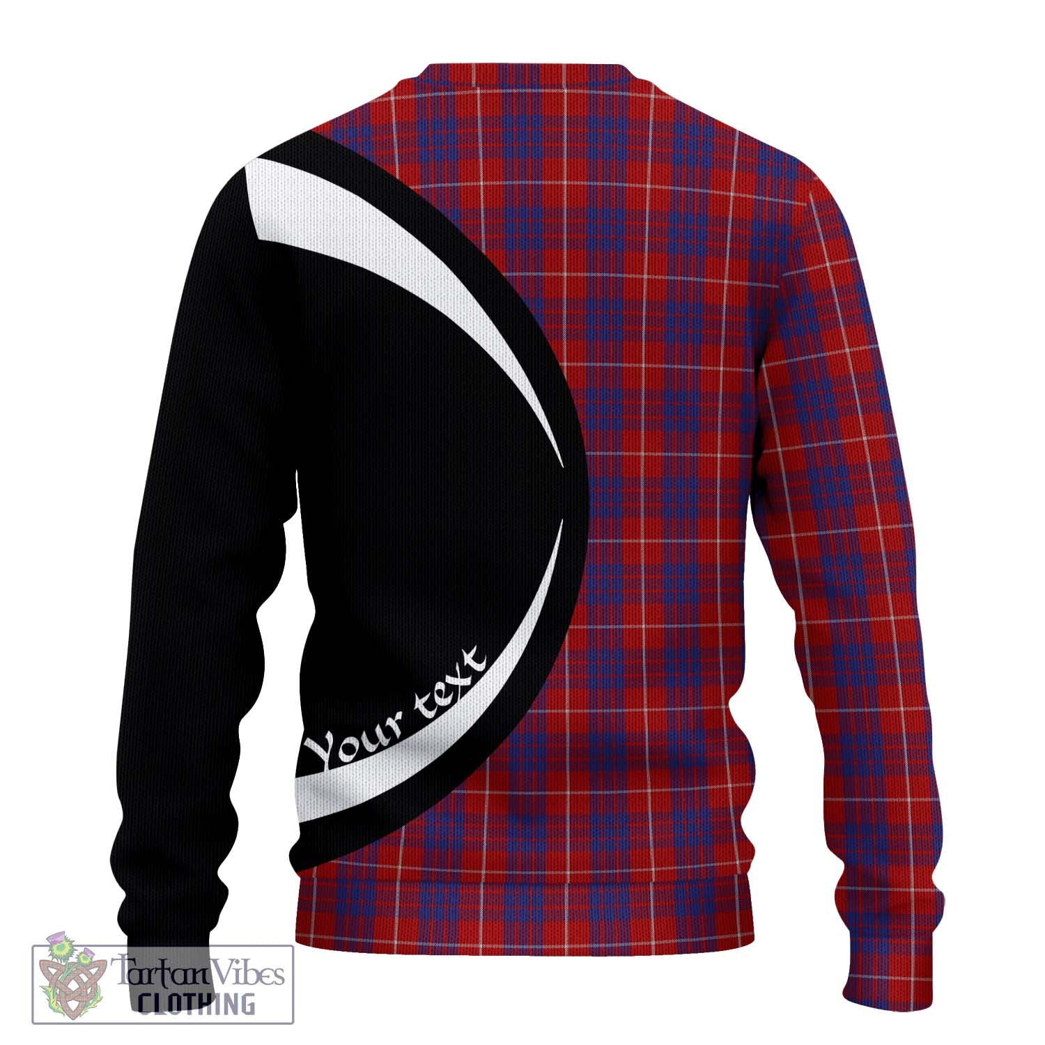 Hamilton Tartan Ugly Sweater with Family Crest Circle Style - Tartan Vibes Clothing