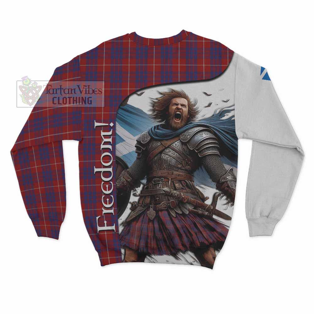 Tartan Vibes Clothing Hamilton Crest Tartan Sweatshirt Inspired by the Freedom of Scottish Warrior