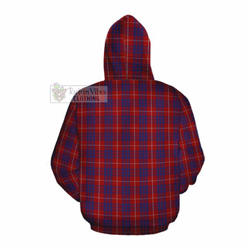 Hamilton Tartan Cotton Hoodie with Family Crest DNA In Me Style