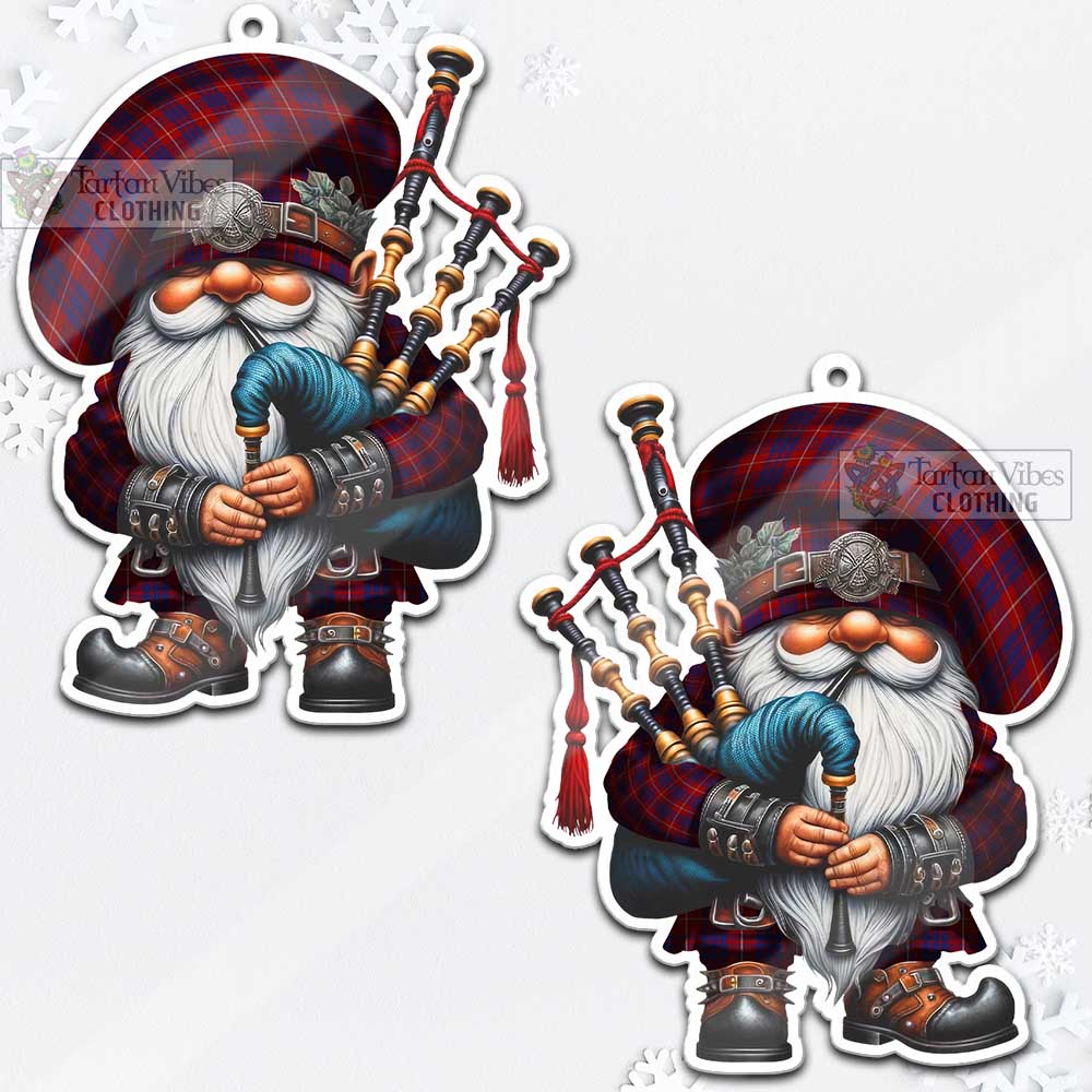 Tartan Vibes Clothing Hamilton Tartan Badpiper Gnome Christmas Ornament