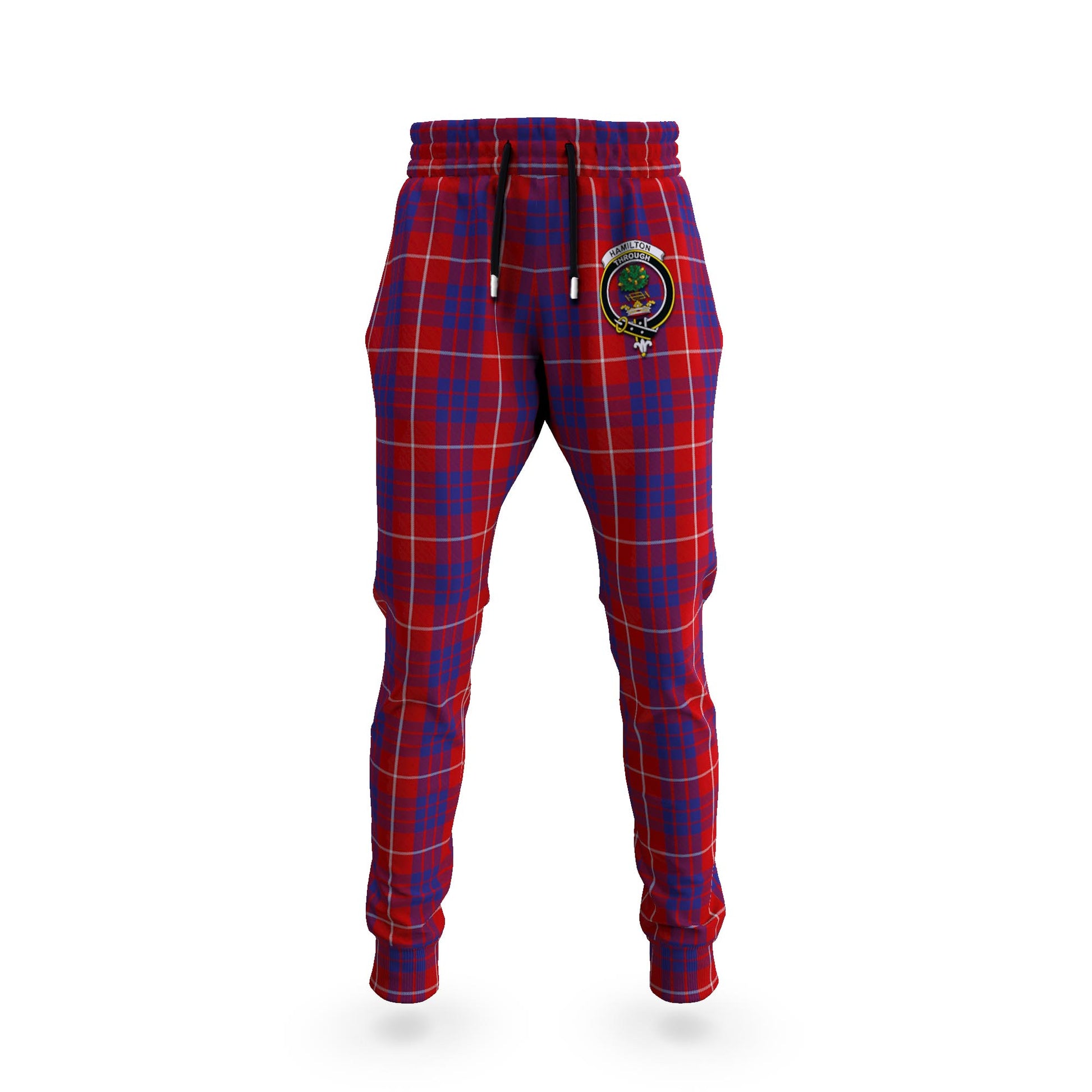 Hamilton Tartan Joggers Pants with Family Crest 5XL - Tartan Vibes Clothing